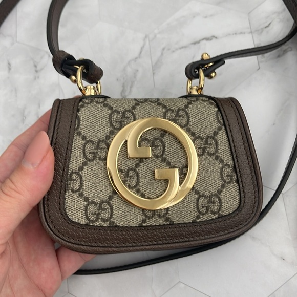 $1,510 New, Authentic GUCCI Supreme Monogram Blondie Card Case Wallet with Strap - Picture 5 of 17